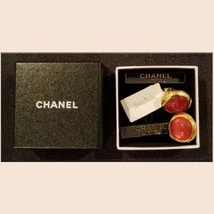 CHANEL 100% Authentic Clip Back Earrings